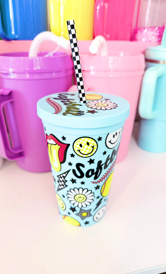 Softball tumbler acrylic