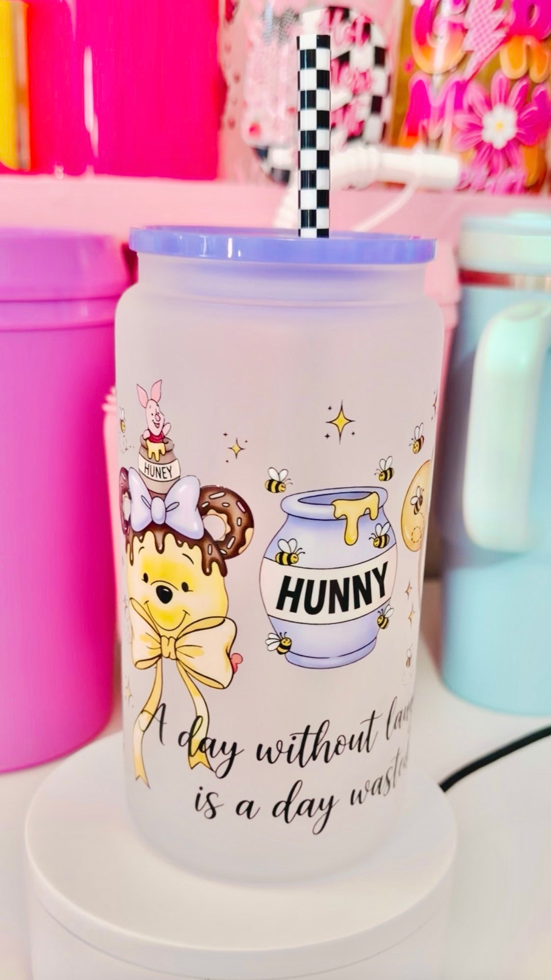 Winnie ears Glass