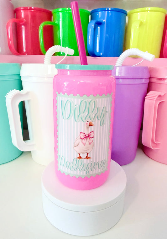 Dilly Dally Goose Glass